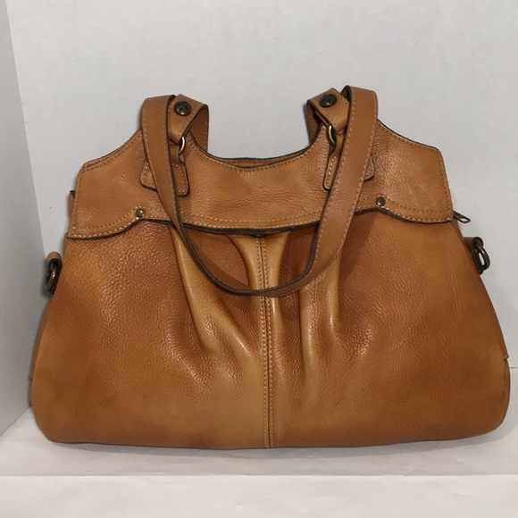 Patricia Nash Large Tan Leather Shoulder Crossbody - Picture 6 of 16